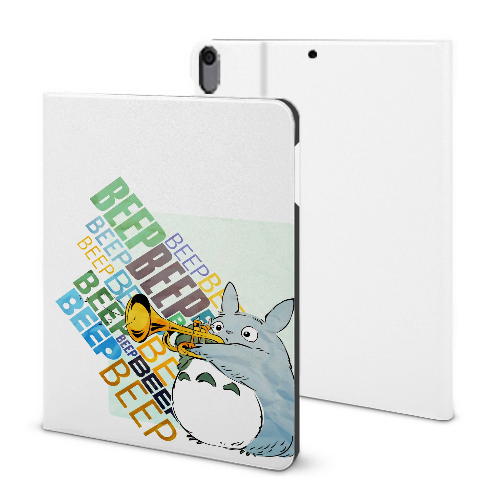 （画像用） となりのトトロ 草壁メイ 草壁サツキ My Neighbor Totoro Satsuki Kusakabe Mei Kusakabe IPad ケース ブック型 PUレザー TPU 耐衝撃 軽量 薄型 ペン収納なし 全面保護 IPad 各モデル対応